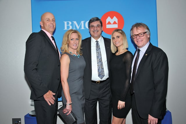Huw Williams, président, Impact Public Affairs, Barbara Barrett, Canadian Corporate Communications Manager, Jaguar Land Rover Canada, Richard C. Gauthier, président et chef de la Direction, CADA, Kim Huber et Denis Archambault, président et directeur général, Alix Toyota