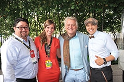 Dominic Sigouin, directeur Développement des Affaires, Code Rouge Média ; Marie-Christine Fagnan, directrice Marketing, Code Rouge Média ; Gilbert Rozon, président, Festival Juste pour rire ; Rachid Badouri, humoriste et porte-parole de Code Rouge Média