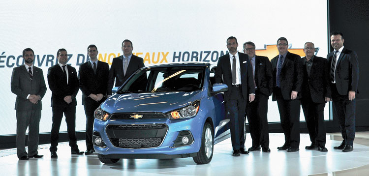 L’équipe de Chevrolet a présenté 4 premières canadiennes : la Spark, la Cruze, la Malibu et la Camaro 2016.