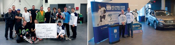 Les concessionnaires Hyundai dans tous le Canada ont récolté des fonds pour aider les enfants à jouer au hockey par l’entremise du programme Hyundai Hockey Helpers y compris O’Regan’s à Dartmouth, Nouvelle-Écosse et Stouffville Hyundai à Stouffville, Ontario.
