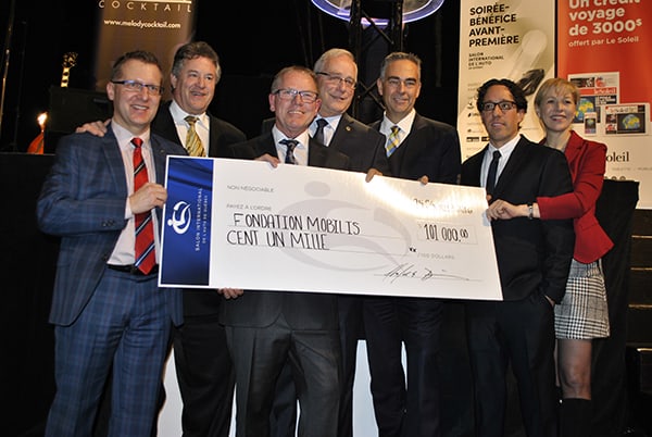 Un montant record pour la Fondation Mobilis lors de la 13e soirée Soirée-Bénéfice Avant - Première du Salon International de l’Auto de Québec_600x