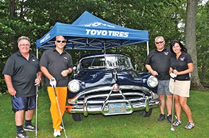 Pierre Guay, de Serti Informatique, Martin Gendron, d’Évolio/Auto 123, Claude Lupien et Sylvie Laliberté, de Rythme FM 