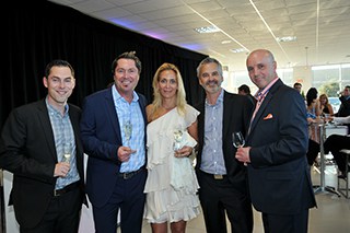 Francis Salotti, vice-président, Impact Media Web; Michel Salotti, copropriétaire, Fortier Auto; Isabelle Tremblay, présidente, Média Impact Web; Louis Beaulieu, président, Groupe Twin Équipements; et Michel Tremblay, président, SRH Ressources Humaines